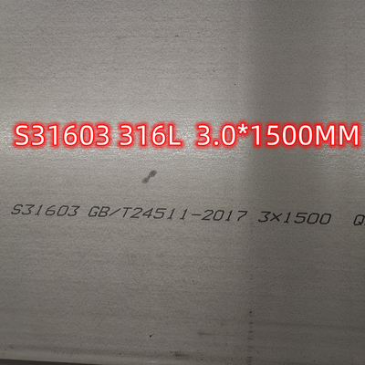 Плиты нержавеющей стали свойств 316L плиты нержавеющей стали ASTM A240 S31603 316L