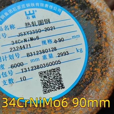1.6582 / 34CrNiMo6 Стальная круглая металлическая штанга Стертая и закаленная Сплавная сталь инженерная сталь OD 90 мм