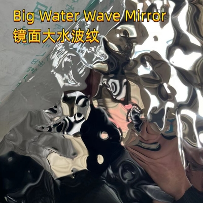 304 316 Штамповое зеркало Нержавеющая сталь Лист Водная волна для стены 2000 мм 0,6 мм