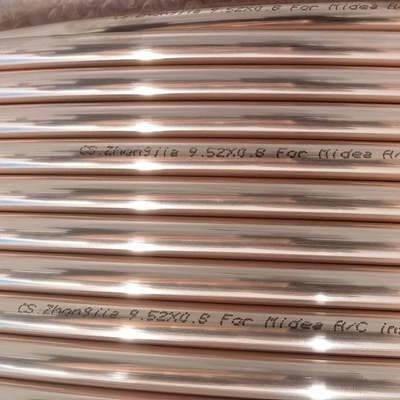 ASTM B280 99,9% Красная медная водяная труба C11000 Размер 9,5 мм 29swg 16mm 24swg Воздушный теплообменник для конденсатора