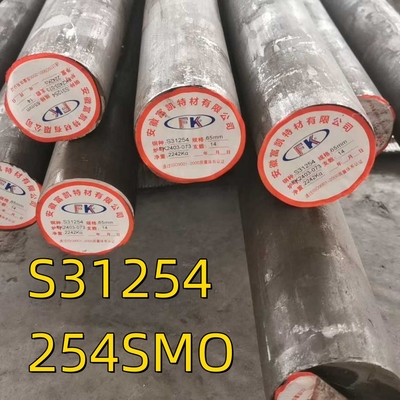 UNS S31254 Avesta 254SMO Сплавы горячего проката F44 Круглые прутки из нержавеющей стали OD 80 мм