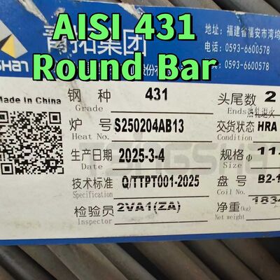 Горяче прокатаный SUS431 Стержень из нержавеющей стали круглый стержень 14cr17ni2 Aisi 431 DIN1.4057 75mm Черный стержень