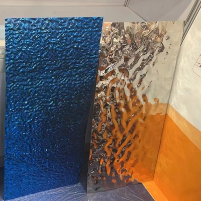 0.5*1220x2440 мм Нержавеющая сталь Вода Риппл Лист Пластина 201 Средний Риппл Роза Золото