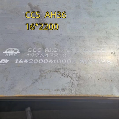 Высокопрочная сталь AH36 ПЛАТКА СИЗОЙ: 50mmT x 2438mmW x 1500mmL Судовой стальной пластины CCS LR BV Класс Для морской