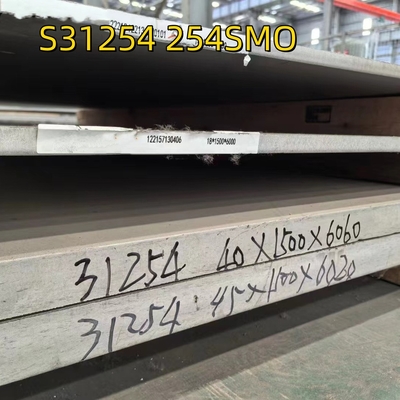 ASTM A240 SS 254SMO S31254 Толщина 6 мм x 4' x 8 Плита из нержавеющей стали DIN 1.4547 F44 40*1500*6000MM