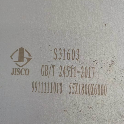 55 мм толщиной из нержавеющей стали 316L Плита 2000 * 6000 мм Din1.4404 s31603 12 мм толщиной.