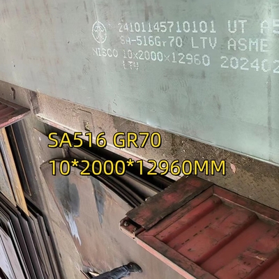 Углеродистая сталь ASTM A-516 Gr 70 Плита (ширина 6 футов х длина 40 футов) Толщина 3/8 IN Согласно EN10204 3.1 Cert