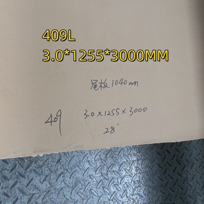 ASTM A240 Grade 409L 1.4512 3,0-12 мм горячо проката SUS409 Нержавеющая сталь NO 1 Окончание