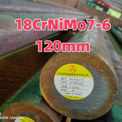 Горячекатаный круглый пруток из легированной стали 18Crnimo7-6, эквивалент 1.6587 18NCD6, диаметром 105 мм, мягко отожженный