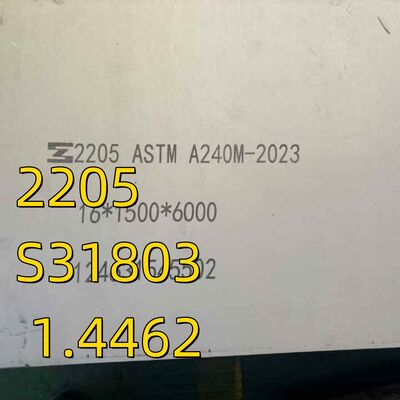 ASTM A182 F51 Плита из нержавеющей стали 38*1220*2440мм S31803 1.4462 Плита из двойной стали