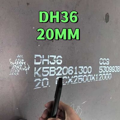DH36 Стальная плита судостроения с прочностью 355MPa и испытанием на удар